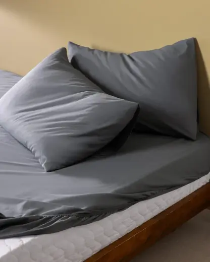 Manon King Size %100 Pamuk Ranforce Lastikli Çarşaf Takımı - Antrasit