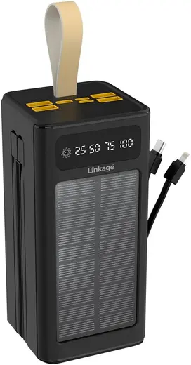 Linkage LKP-47 50000 mAh Solar Powerbank | Güneş Enerjili Taşınabilir Şarj Aleti | Ekranlı, Çoklu Giriş & Çıkışlı, Işıklı