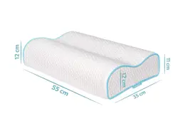 Viscofoam Çift Taraflı Yüksek Boyun Destekli Ortopedik Yastık Visco Yastık - 55x35x12-11cm 2