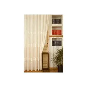 Vivense Vrc Desen Keten Pi̇lesi̇z Tül Perde, Krem, 350x260
