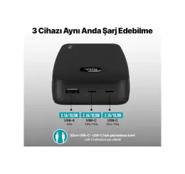 Ttec 2BB211 ChargeUp LCD 20.000 mAh Taşınabilir Hızlı Şarj Aleti/Powerbank 4