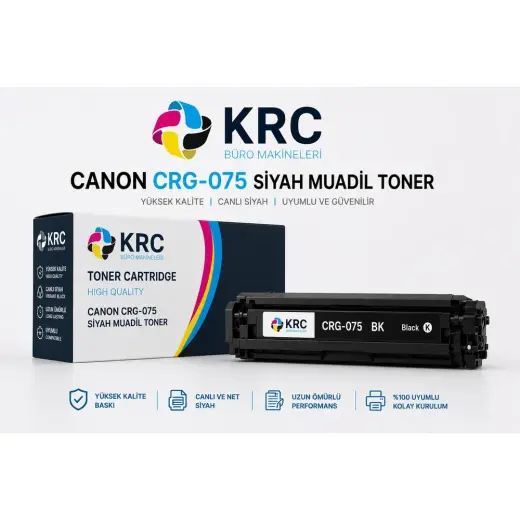 Canon CRG-075 Çipli Siyah Muadil Toner MF664CDW MF667CDW MF651CDW LBP646CDW