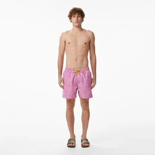 UNITED4 Comfort Fit Erkek Pembe Deniz Şortu