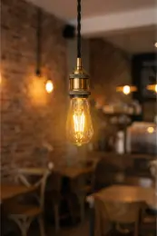 Cata CT-4350 ST64 Rustik LED Ampul 4W E27 Amber (Sarı Işık) Armut Tipi Dim Edilebilir Dekoratif 3