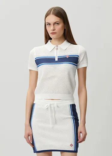 Mavi Beyaz Polo T-shirt
