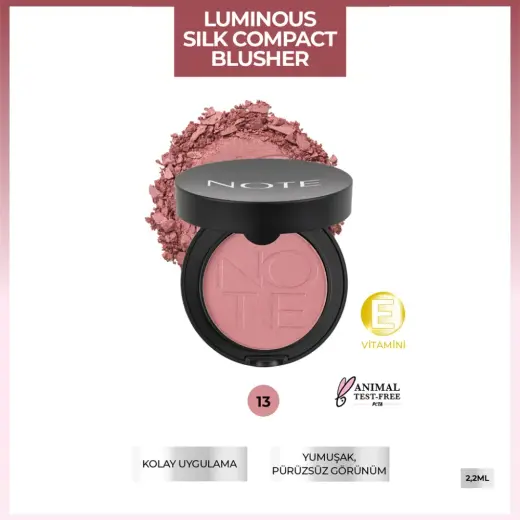 Note Luminous Silk Compact Blusher Allık 13 Deep Pink