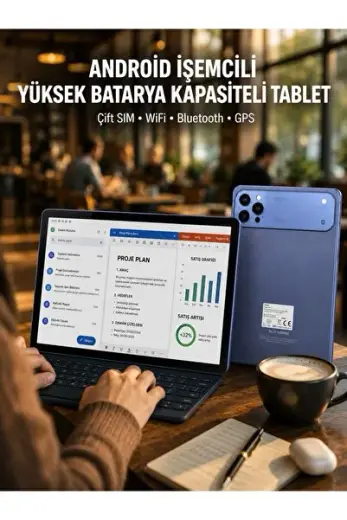 10.1 İnç Geniş Ekran Android Tablet 4G LTE Çift SIM Yeni Nesil
