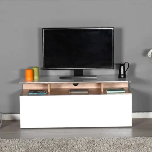 Adore Vision Çekmeceli Tv Sehpası Sonoma Lake Beyaz