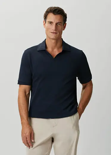 Lacivert Polo Yaka T-shirt