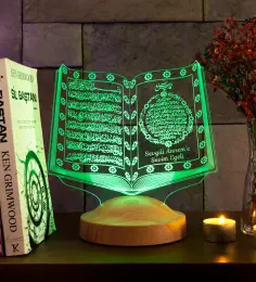 Anneler Günü Dini Hediye, Kuran-ı Kerim 3D Lamba, Anne Hediyesi, Anneye Manevi Hediye İsimli, İslami Dekor Hediyesi 4