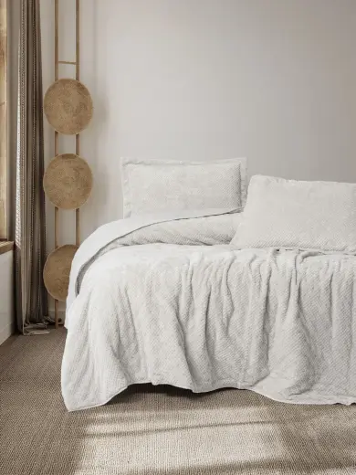 Softnest Çift Kişilik Yatak Örtüsü Boleta Taş