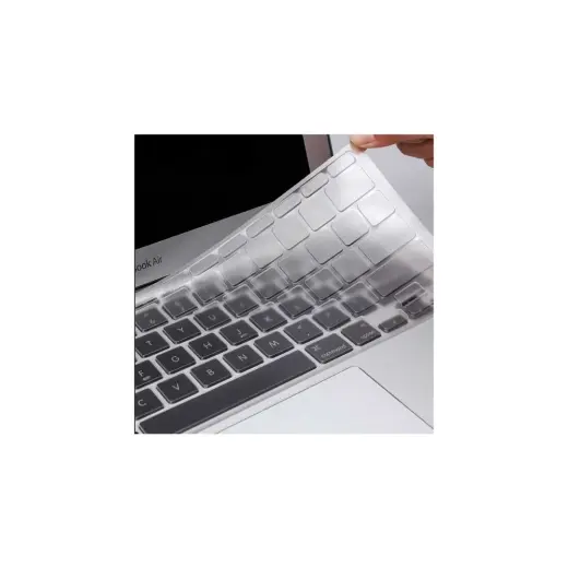 Apple Macbook Air 13' 2017 A1466 Klavye Koruyucu Şeffaf Silikon Ped