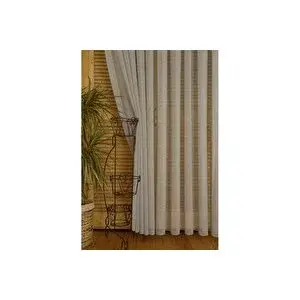 Vivense Massarelli̇ Kirçilli Keten Tül Mavi̇ Pi̇lesi̇z 100x260