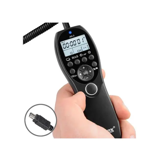 Ayex AX-3 DC2 Nikon için Dijital Zaman Ayarlı Kablolu Kumanda
