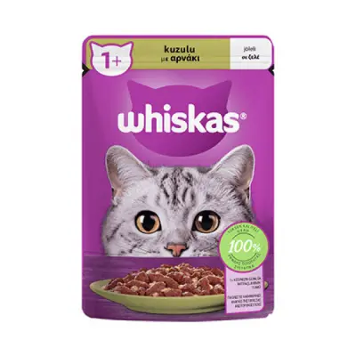Whiskas Pouch Jöle İçinde Kuzulu Yetişkin Kedi Konservesi 85gr