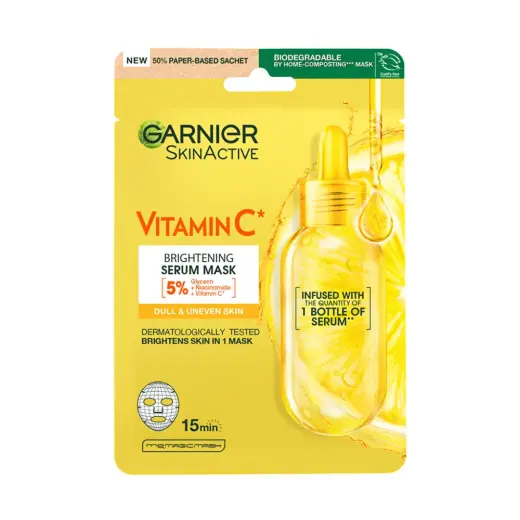 Garnier C Vitamini Parlaklık Verici Kağıt Yüz Maskesi 28 gr