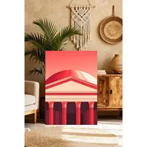 Mgi Design Galeri Kalitesinde Pembe Eklektik Tablo Boho Stilinde Kanvas Tablo Lüks Duvar Sanatı | Modern Duvar Dekoru | Salon, Yatak Odası Ve Ofis İçin | Sanatsal Ev Dekorasyonu 80x120 cm
