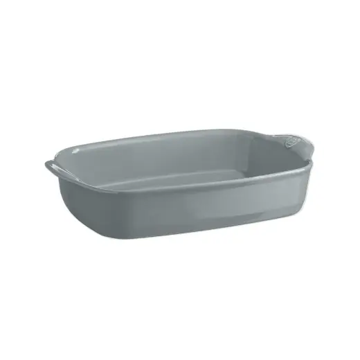 Emile Henry Fırın Kabı Dikdörtgen 36 X 23,5 Cm - Açık Gri