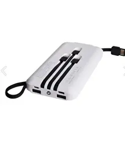 İxtech IX-PB013 10.000 mAh El Fenerli Çoklu Şarj Beyaz Powerbank