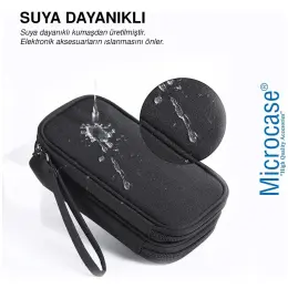 Microcase Taşınabilir Su Geçirmez Çift Katman Ve Fermuarlı 8 Bölmeli Hdd Harddisk Çantası Al4210 5