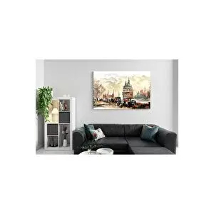 Mgi Design Şık Şehir Manzarası Seyahat Tablosu Kanvas Tablo Modern Ev Dekoru | Modern Duvar Dekoru | Salon, Yatak Odası Ve Ofis İçin | Sanatsal Ev Dekorasyonu 35x50 cm