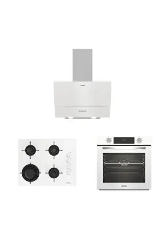 ALA 322 W Fırın 189 DW Ocak 535 W Davlumbaz Beyaz Ankastre Set
