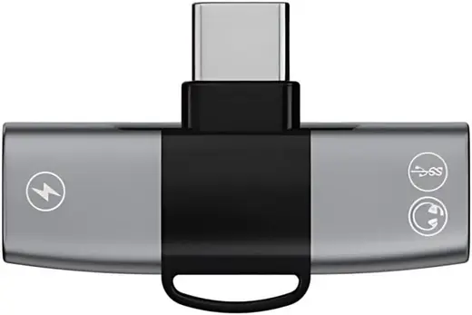 polham mobile Type C to 2x Type C Girişli Şarj ve Kulaklık Çoğaltıcı Adaptörü, 30W Şarj Destekli Çoğaltıcı