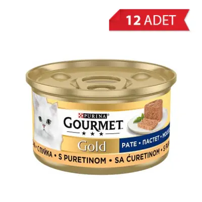 Gourmet Gold Kıyılmış Hindili Kedi Konservesi 85gr (12 Adet)
