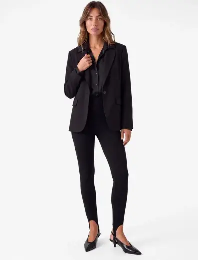 Normal Bel Slim Fit Tayt Pantolon Ayak Bant Detaylı