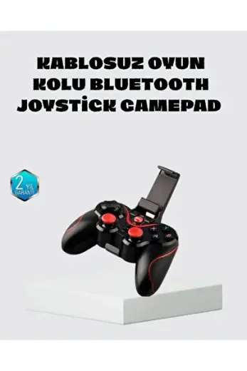Mey İthalat® Kablosuz Bluetooth Oyun Kolu Mobil TV PC Uyumlu Ergonomik Tasarım