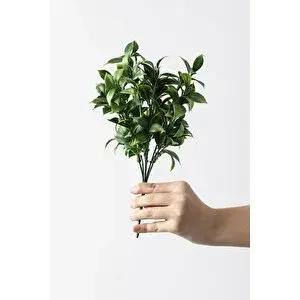 Güleç Yapay Çiçek Yapay Limon Yaprağı Demeti Yeşil 30 Cm 7 Dal(uv)