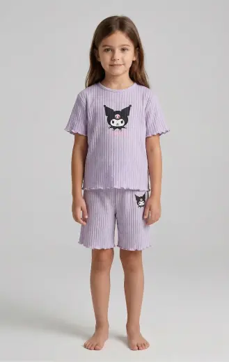 Kuromi tişört ve şort takım