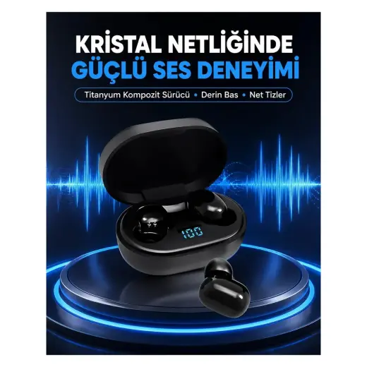 Masa Dostu Titanyum Hoparlörlü Kablosuz Bluetooth Kulaklık Yeni Nesil Tdms-07