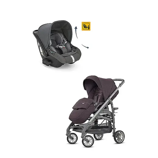 Inglesina Trilogy Tek El Katlanır Bebek Arabası + Darwin Recline Yatabilen Ana Kucağı - Velvet Grey