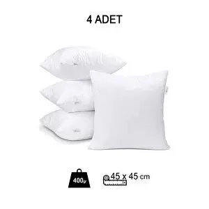 Vionel Home 4 Adet Premium Kare Kırlent İç Yastık, 1.kalite Elyaf Ve Silikon Dolgulu, Koltuk Yastığı 30x50 cm