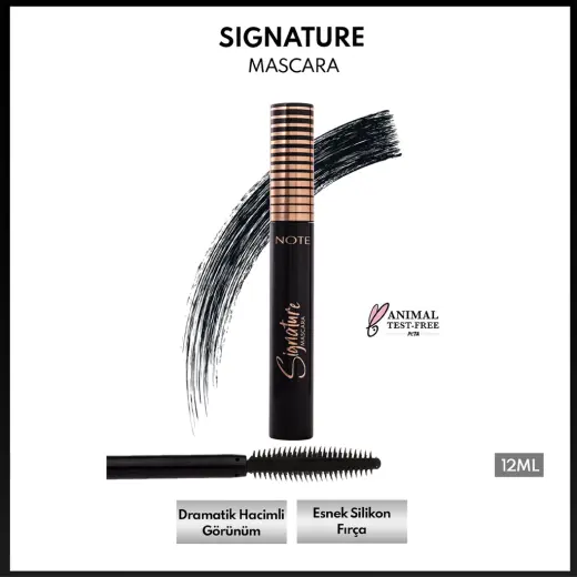 Note Signature Hacim ve Takma Kirpik Etkili Maskara Ultra Siyah