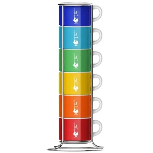 Bialetti Set 6'lı Stackable Renkli Espresso Fincan Seti