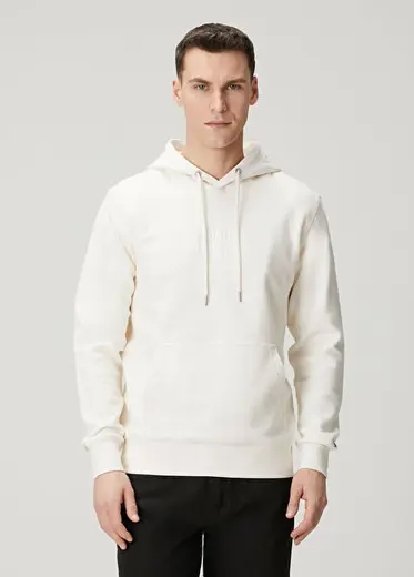 Sarı Kapüşonlu Sweatshirt