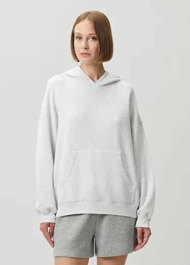 Atubay Gri Kapüşonlu Sweatshirt