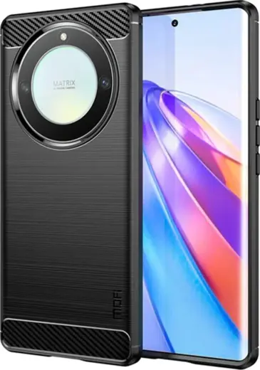Honor X9A 5G Brushed Carbon Fiber Silikon KılıHonf - Siyah AL3332