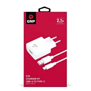 Gnp 2.1 A Type-C Kablo ve Şarj Cihazı Beyaz