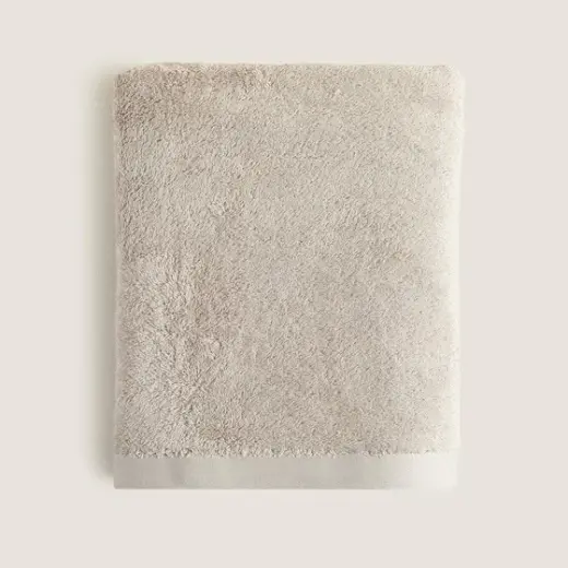 Solıd Bambu Yüz Havlusu 50X90 Cm Kum Taşı