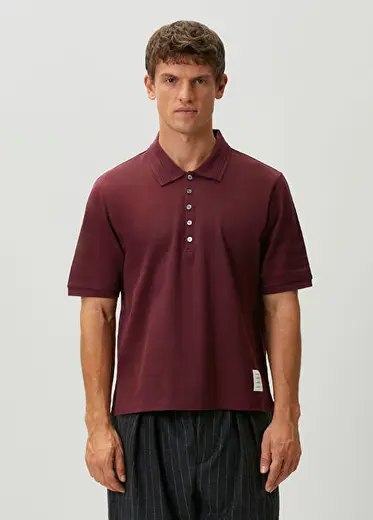 Bordo Polo Yaka T-shirt
