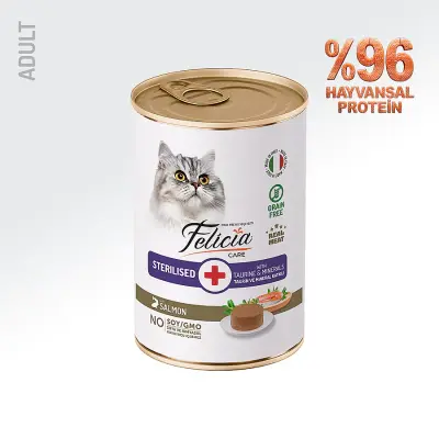 Felicia Pate Somonlu Tahılsız Kısırlaştırılmış Kedi Konservesi 400gr