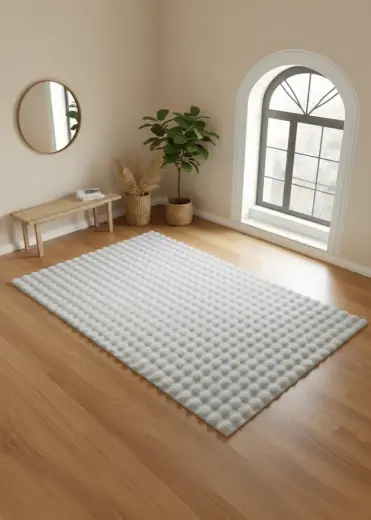Bubble Peluş Halı Gri (160x230 cm)