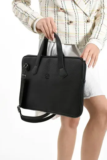 WEST POLO 6078 Unisex İnce Evrak/Laptop Çantası SİYAH