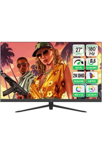 Sonic T80 27" Flat Fast IPS 180HZ 0.5Ms QHD 2K Gaming Monitör (Sıfır Ölü Piksel Garantili)