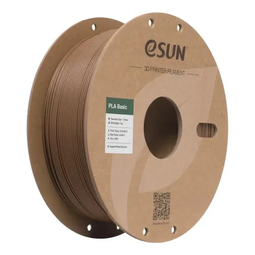 Esun 1kg Kahverengi PLA Basic Filament 1.75MM Düşük Büzülme Oranı ile Yüksek Kalite