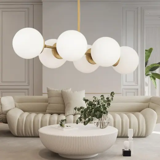 Apliqa Lema 6lı Eskitme Modern Yemek Masası Üstü Yatak Odası Salon Avize