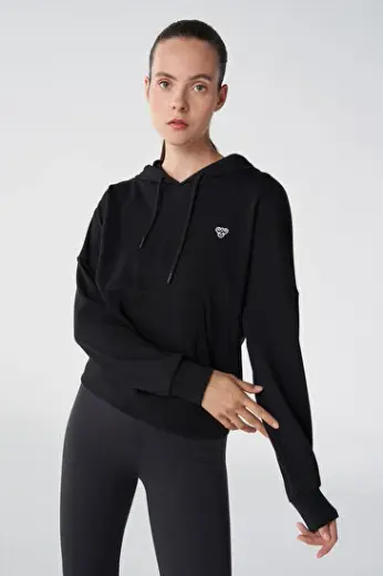 T-IC ICONA HOODIE Siyah Kadın Hoodie